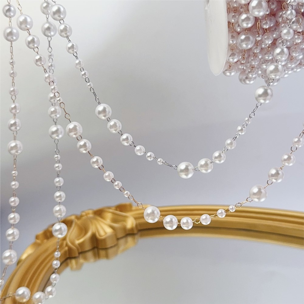 1meter 3-8mm Faux Pearl Beadin - Pearl Trim Chain review and price