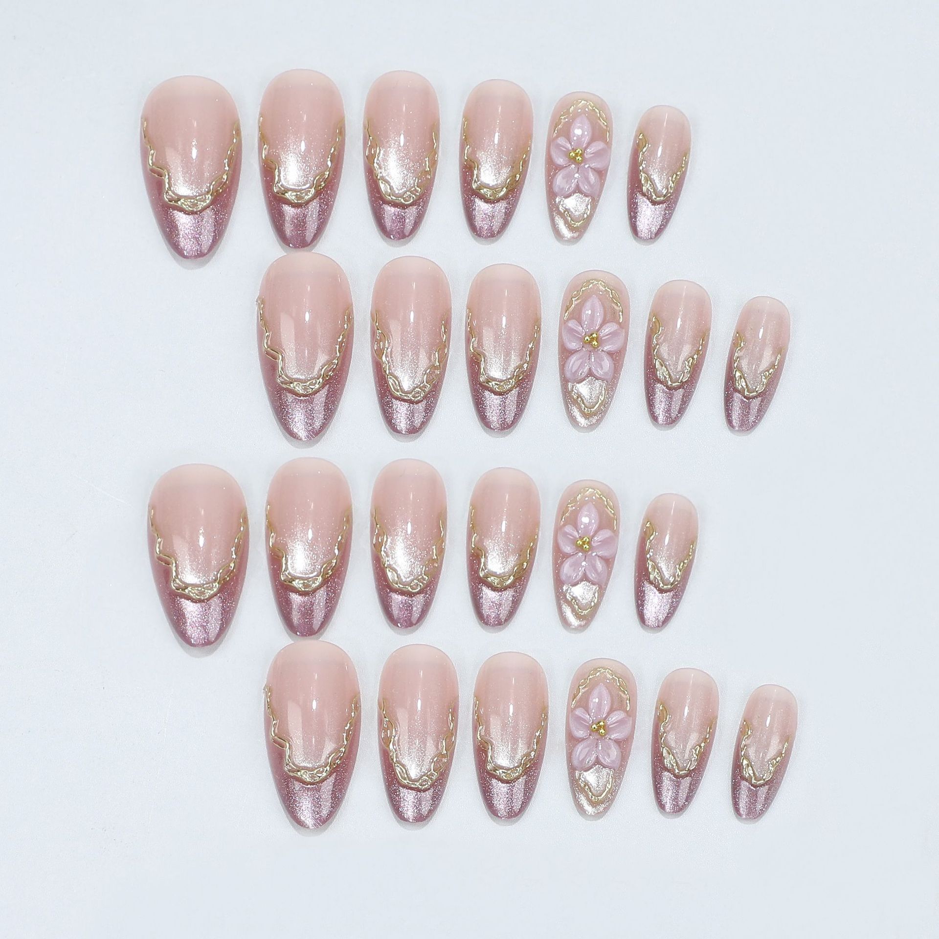 3D Flowers Fake Nails with Glo - Embroidery Embellishments review and price