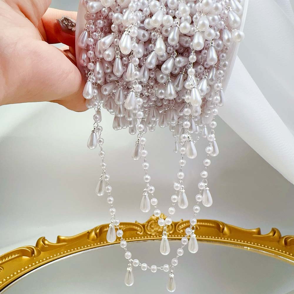 0.5M 1M Imitation Pearl Waterd - Pearl Trim Chain review and price