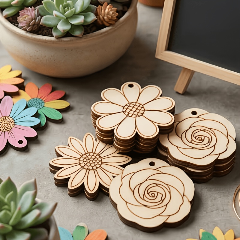 50Pcs/set 35mm Mixed Flower Wo - Easter Craft Embellishment Set review and price