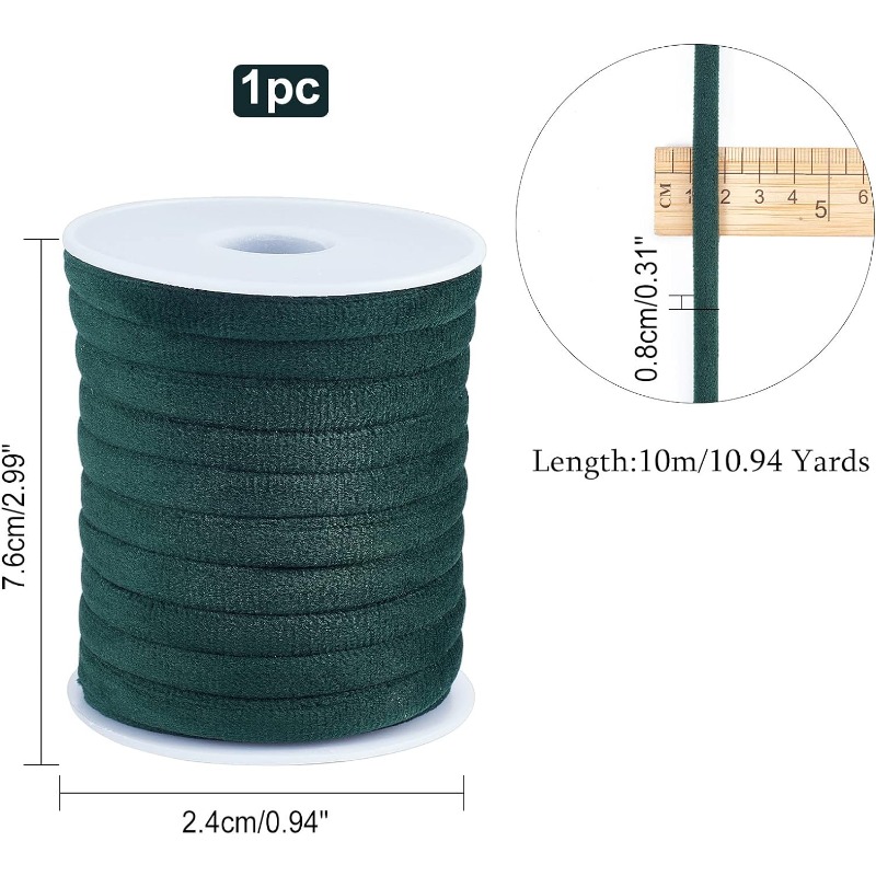 1 Roll 10m 8mm Dark Green Velv - Velvet Ribbon Roll review and price