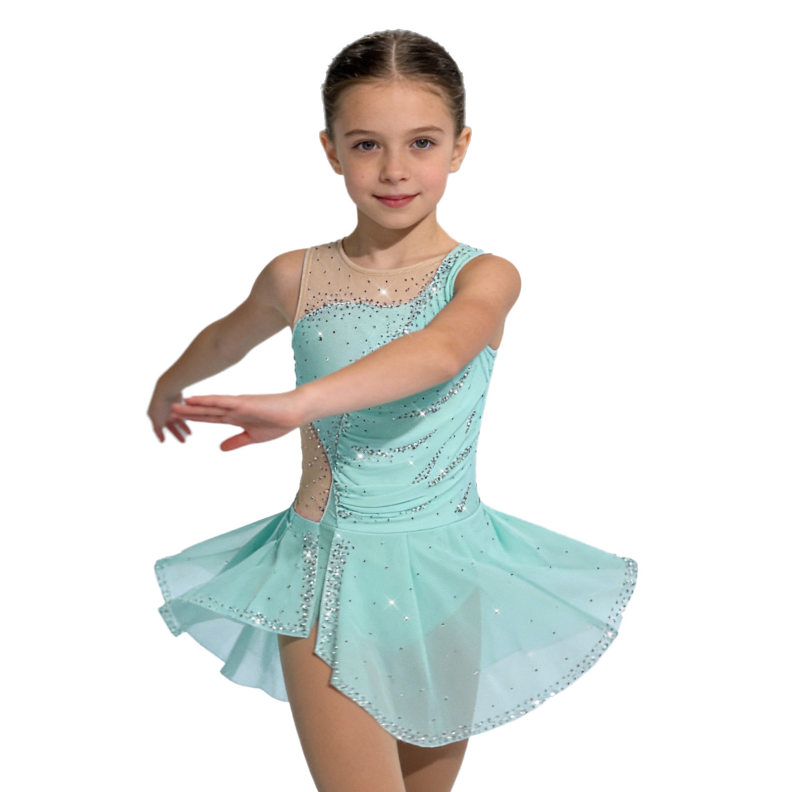 Kids Girls Figure Ice Skating  - Rhinestone Banding Trim review and price