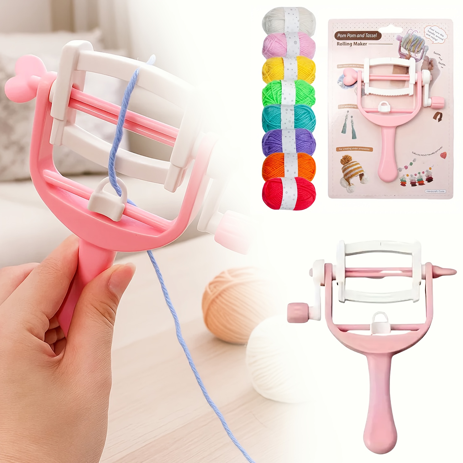 Hand-cranked Winding Coil Fur  - Pom Pom Maker Tool review and price