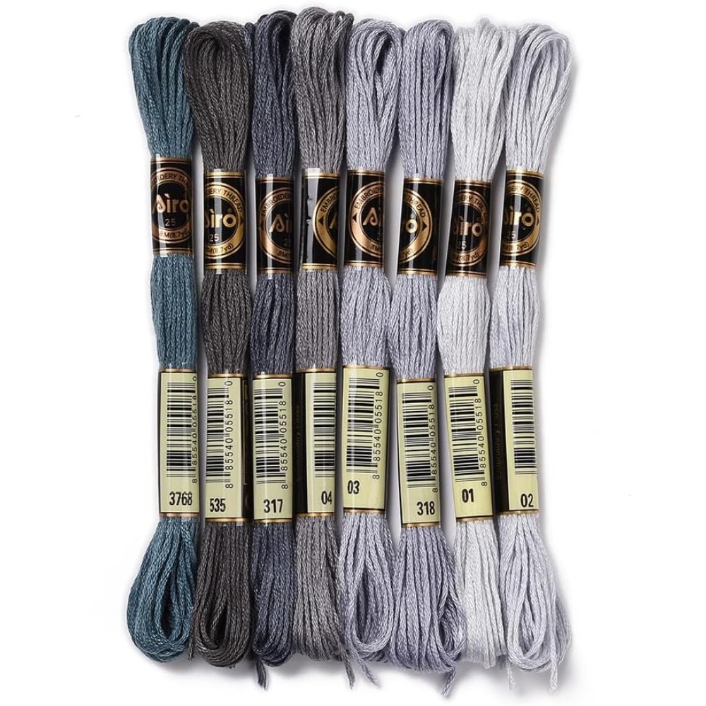 8 Skeins 70 Yards Grey Friends - Embroidery Embellishments review and price