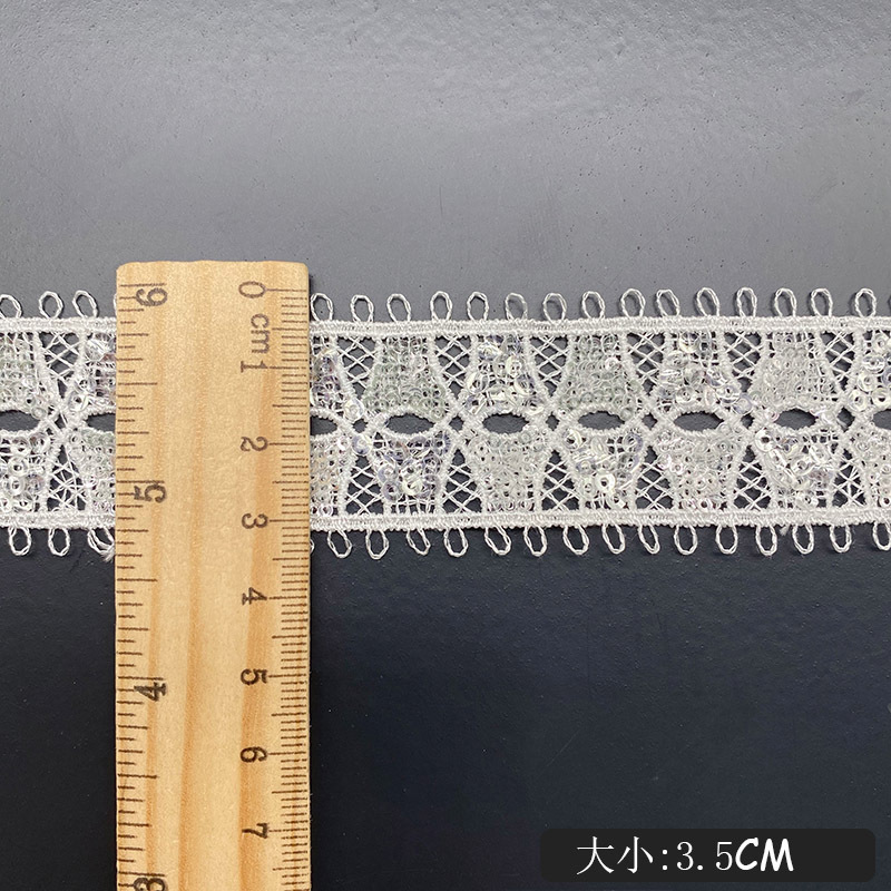 Hollow Wearable Sequins Ribbon - Lace Ribbon Trim review and price