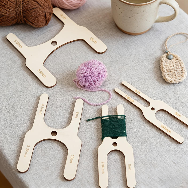 4pcs Wooden Pom-Pom Maker Set  - Pom Pom Maker Tool review and price