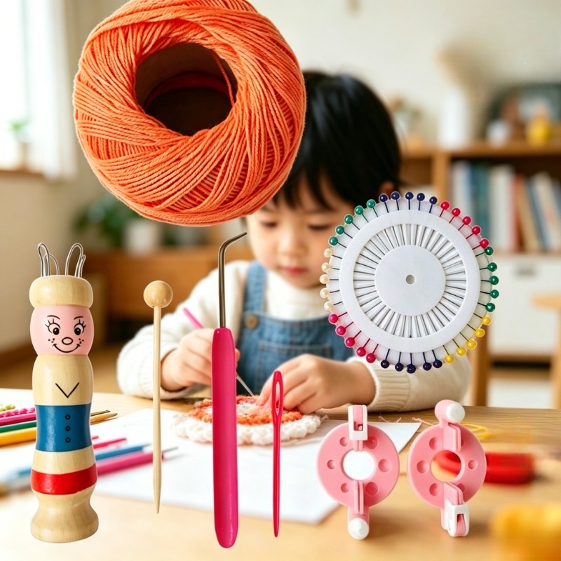 Wooden Doll French Knitter Kid - Pom Pom Maker Tool review and price