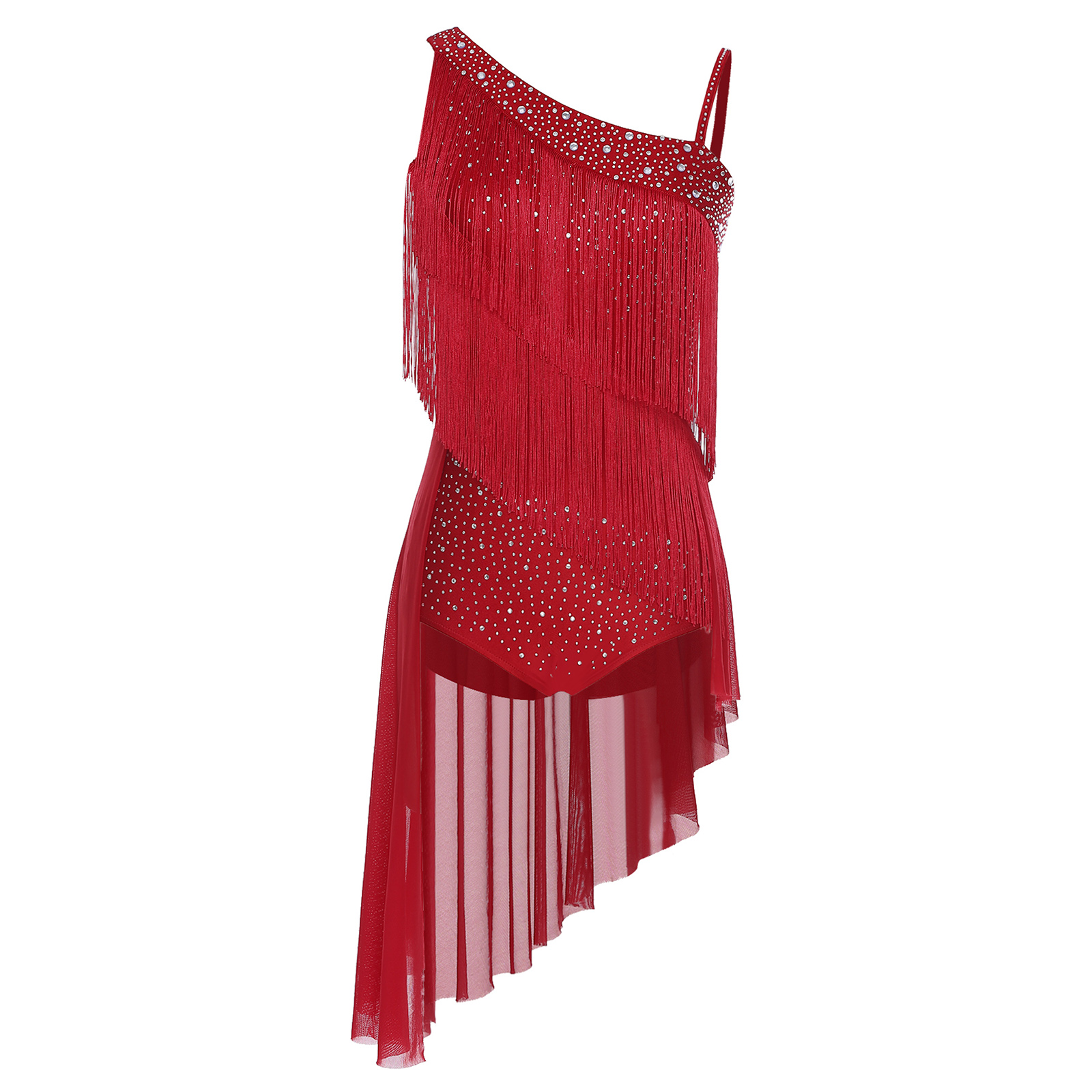 Women Tassel Latin Dance Leota - Rhinestone Banding Trim review and price